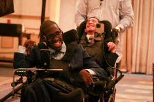 Shareef and Mark smile as they greet the crowd